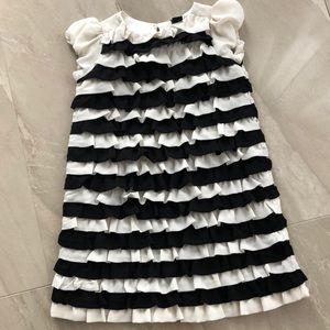 Black and white ruffled GAP dress